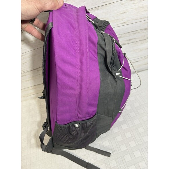 North Face Jester Backpack Hiking Camping Bag Purple Gray Womens Girls sleeping main image 14